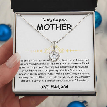 To My Gorgeous Mother - Eternal Hope Necklace - Mother's Day Gift Set - SLDDL0028 - Sunshine Letters Co